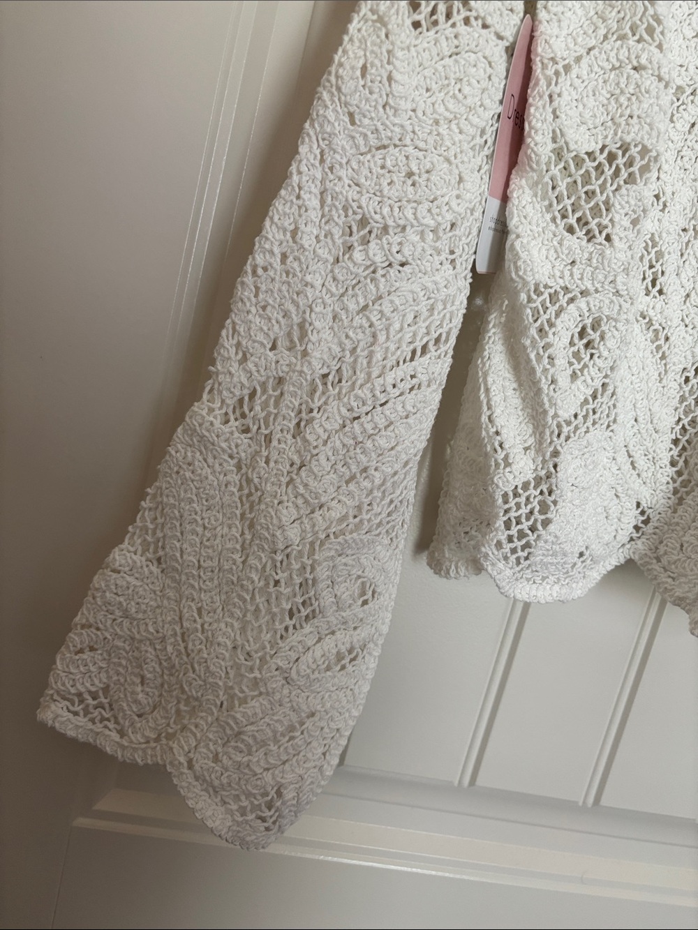 Hudson Gray White Crochet Cardigan - Picture 5 of 9